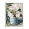 Stupell Industries Impressionist Potted Flowers Green Leaves Pink Petals in White Frame Wall Art